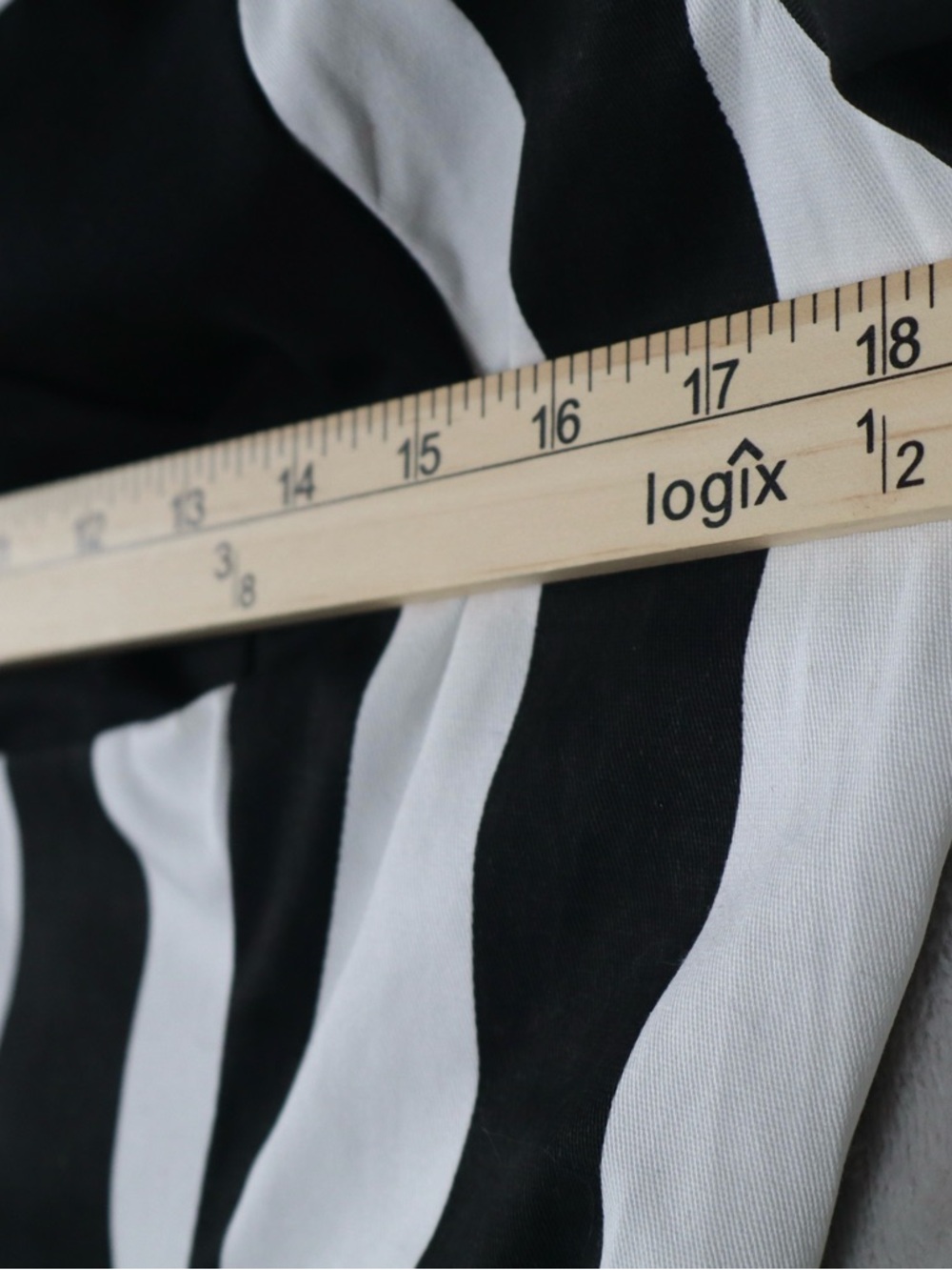 Black & White Striped Women’s Button-Front Blouse - Picture 13 of 13